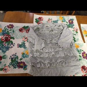 Ruffle 3/4 sleeve hollister ewe